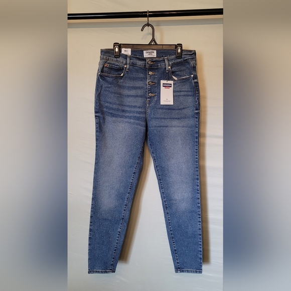 Levi's Denizen Ultra High Rise Button-Up Ankle Leggings Size 15/32 Skinny Jeans - Picture 1 of 11